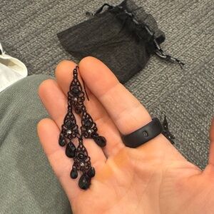 Express Black Chandelier Earrings